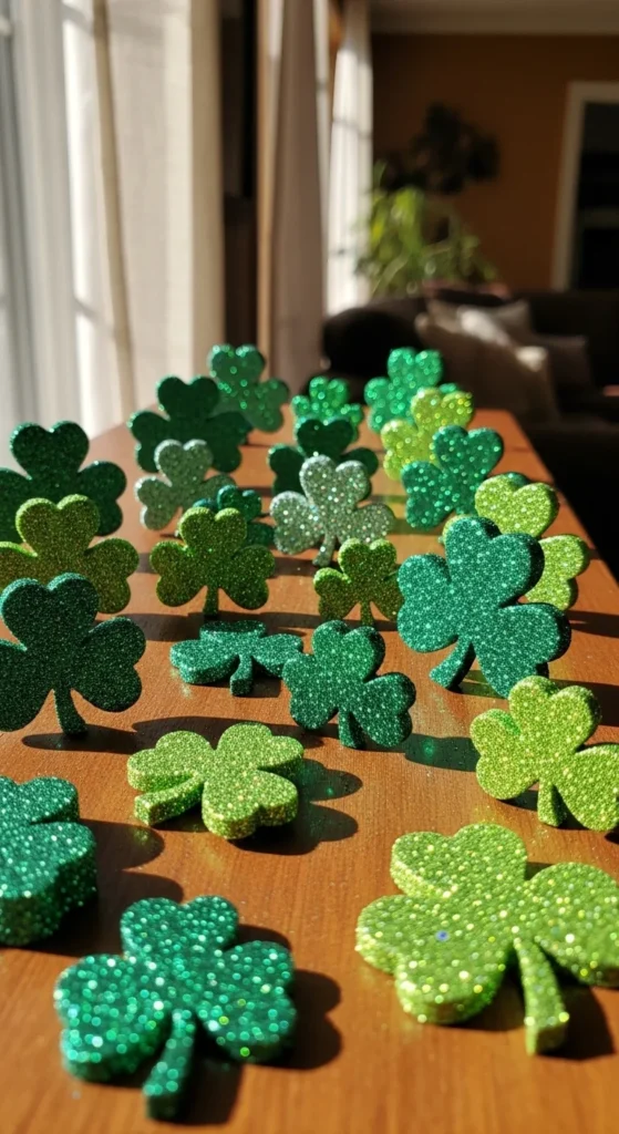 Window Sill Sparkle Shamrocks