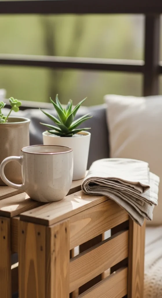Wooden Crate Side Table