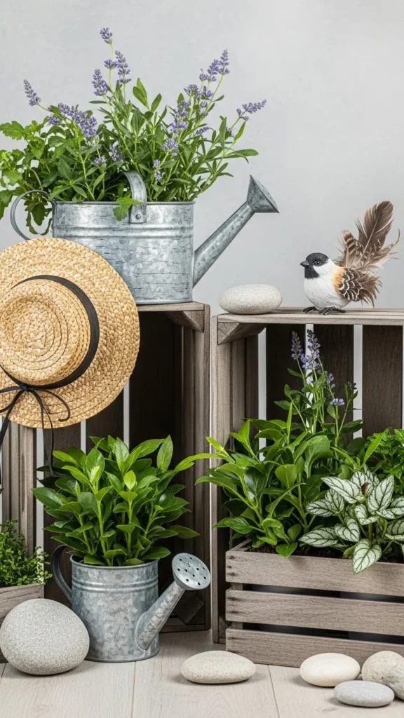 Wooden Crates as Decor Bases