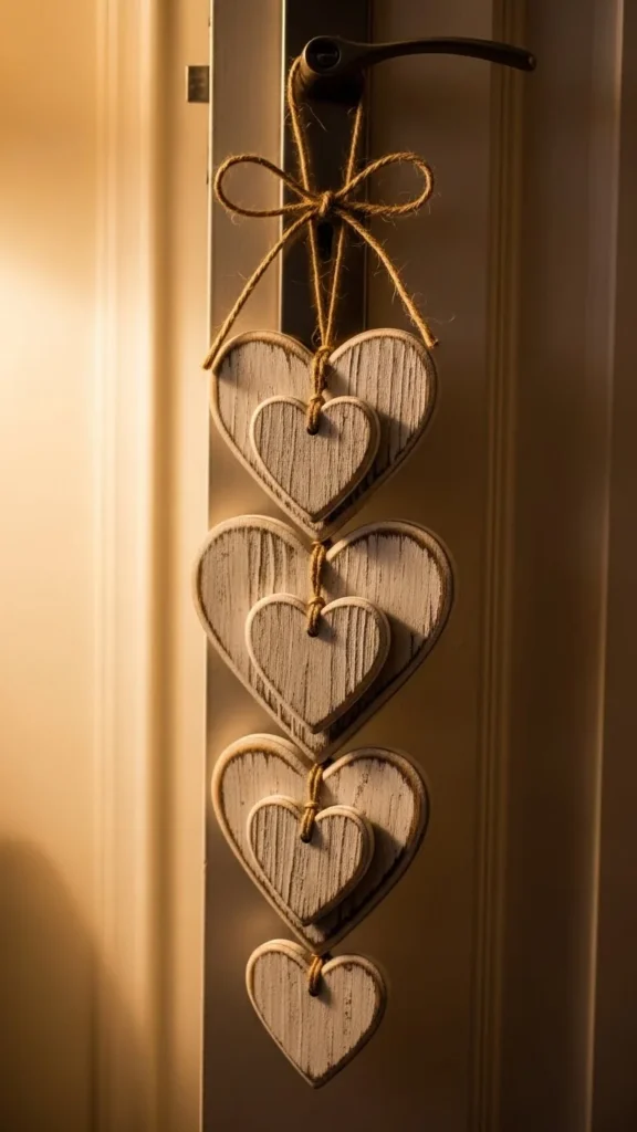 Wooden Tag Heart Stack