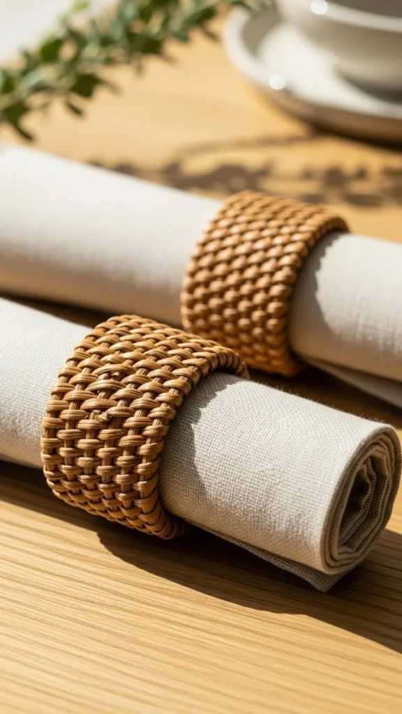Woven Rattan Napkin Rings