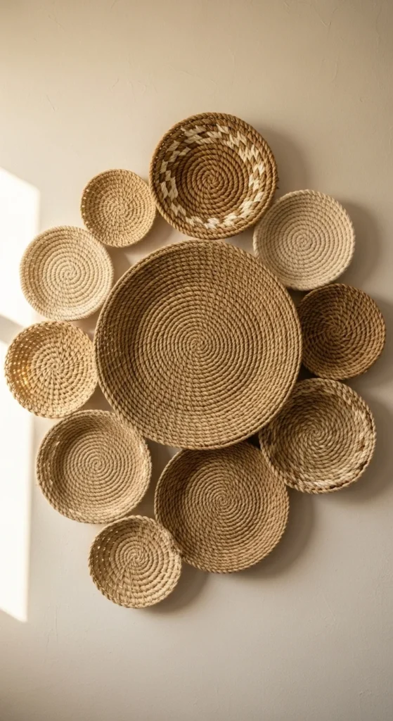 Woven Wall Baskets Display