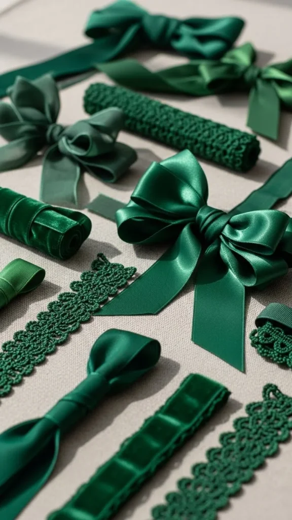 emerald ribbon crafts