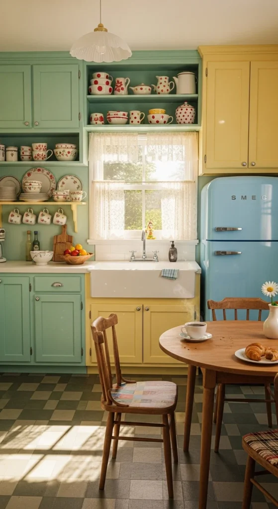 how to decorate a vintage kitchen