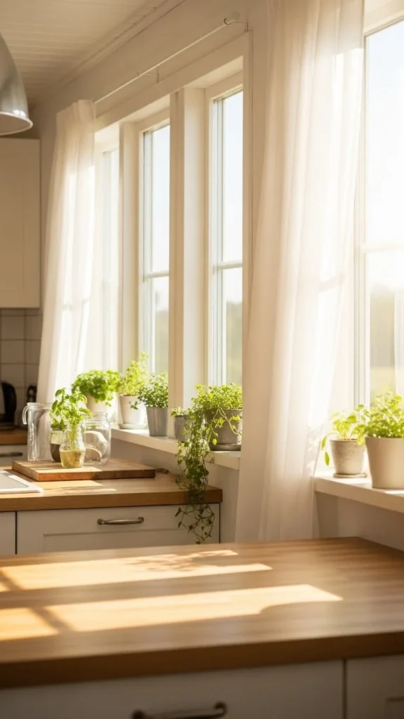 how to decorate kitchen windows