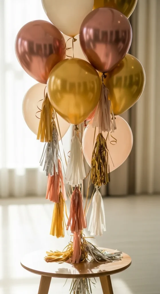 Balloon Centerpieces with Tassels