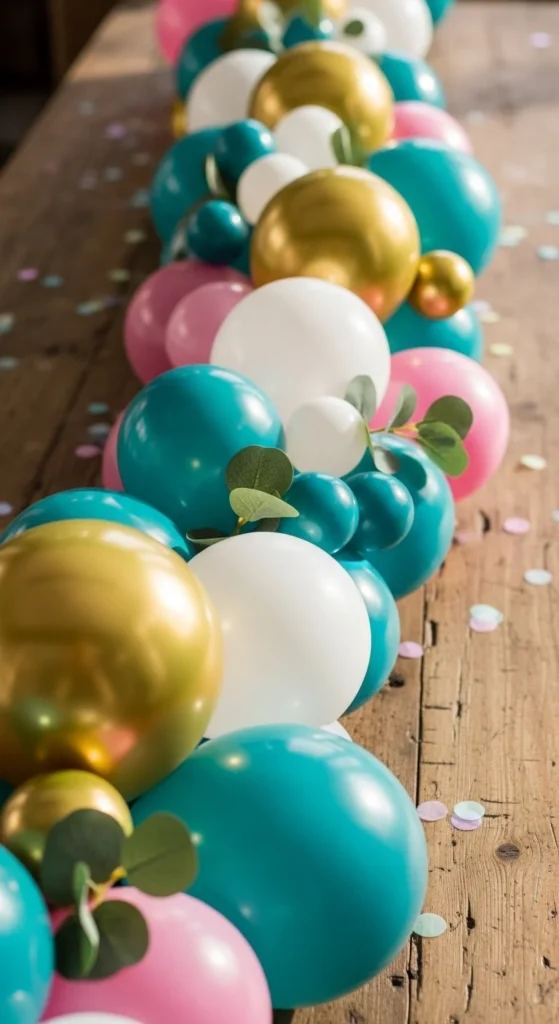 Balloon Garland Centerpieces
