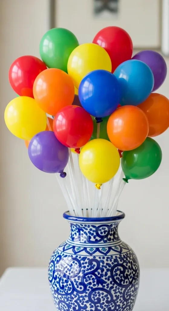 Balloon Sticks in Decorative Vases
