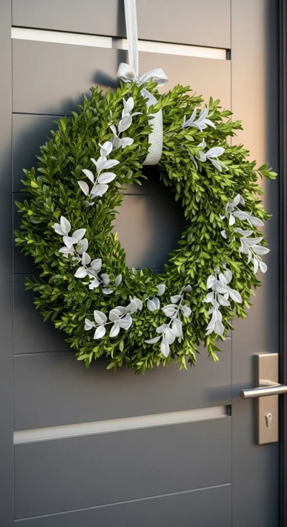 Boxwood and Silver Leaves