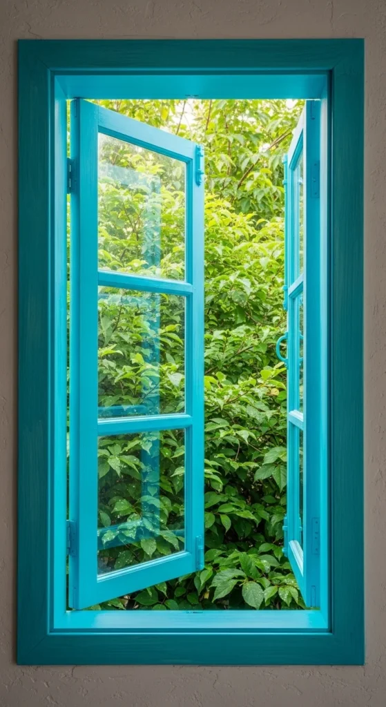 Bright Colored Window Frames
