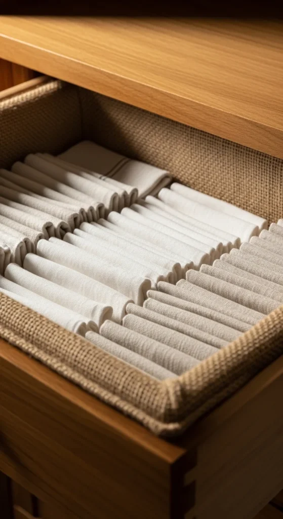 Burlap Drawer Liners