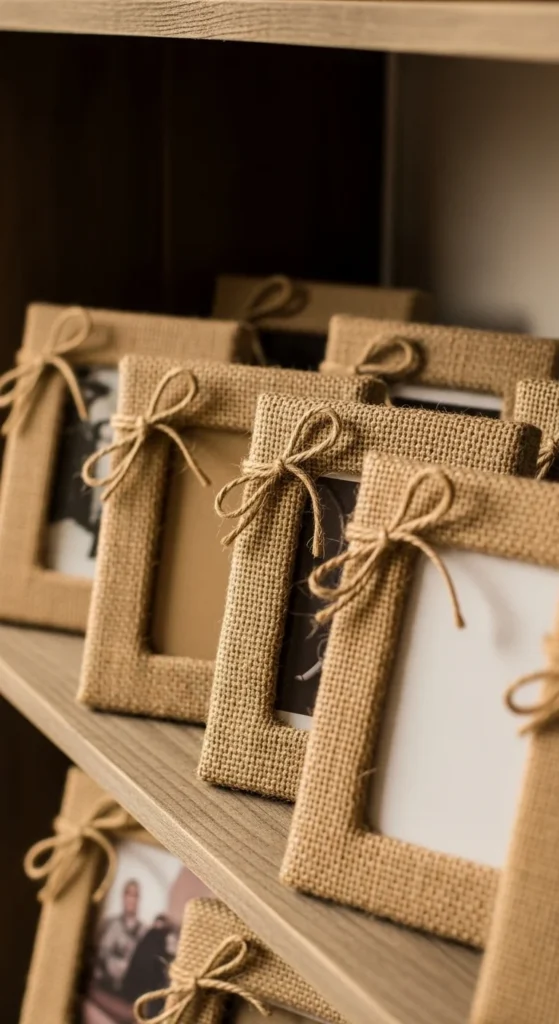Burlap Photo Frames
