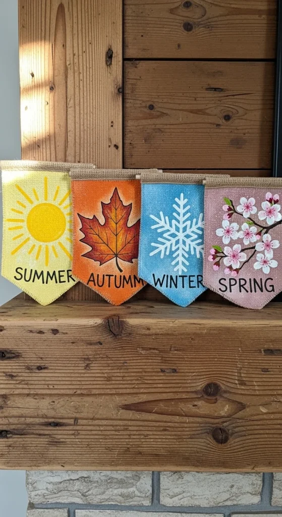 Burlap Seasonal Signs