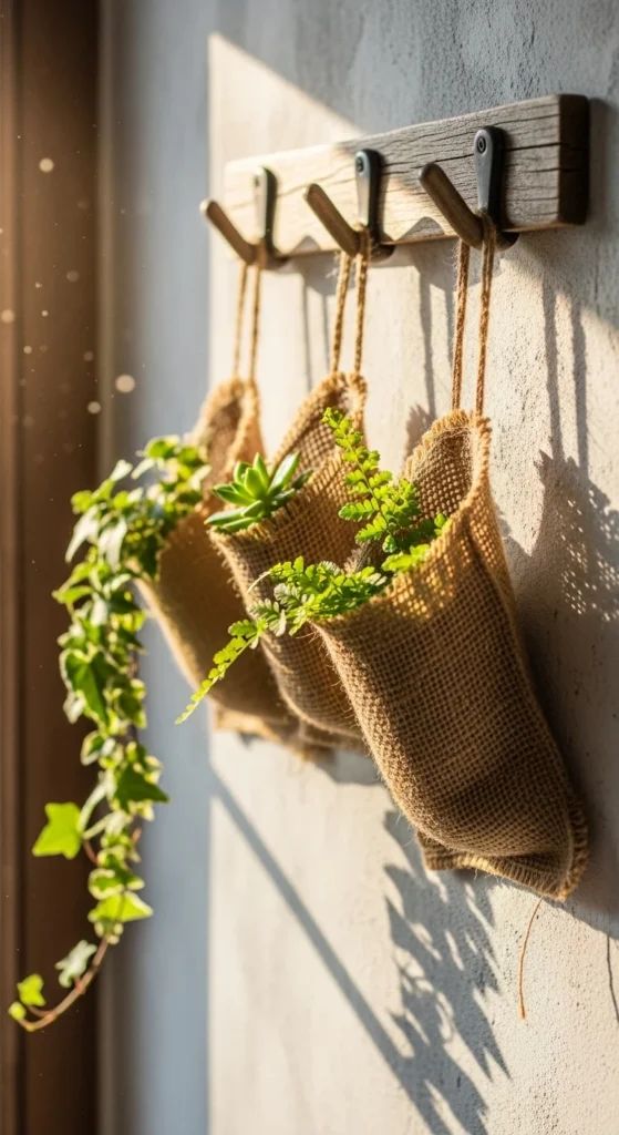 Burlap Wall Pockets
