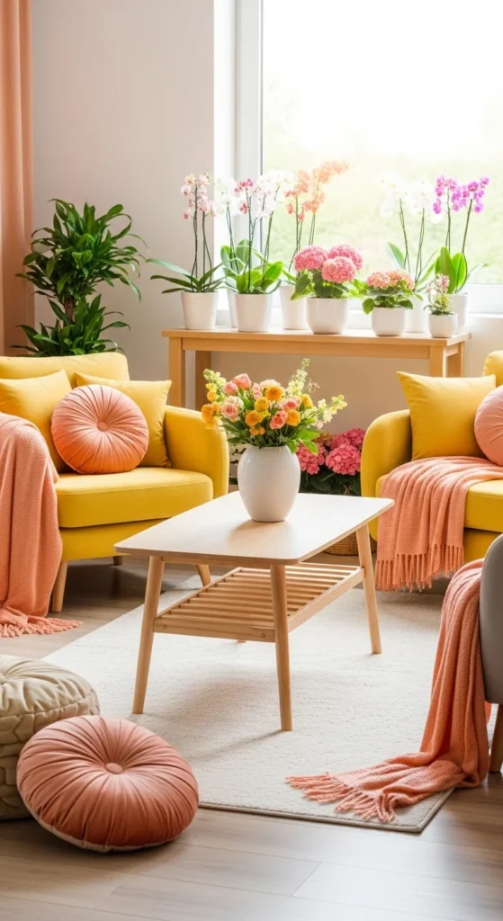 Buttercup Yellow and Peach