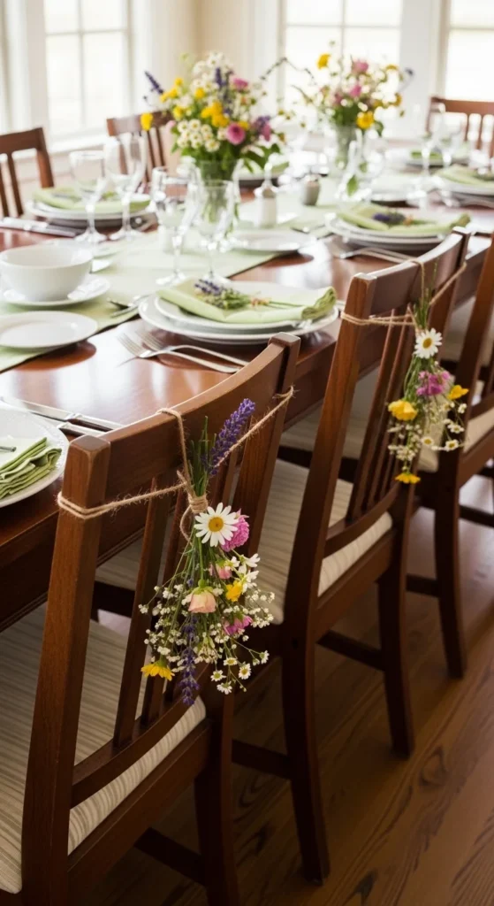 Chair Back Tie Florals