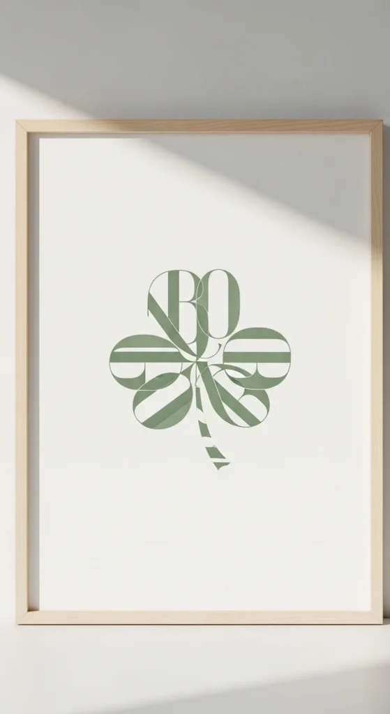 Clover-Inspired Typography Art
