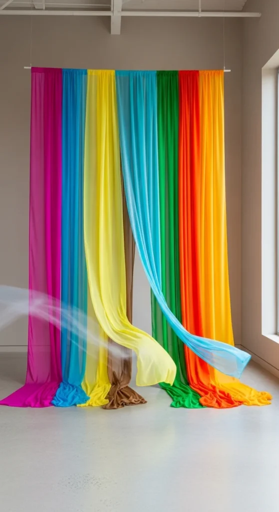 Colorful Fabric Drapes