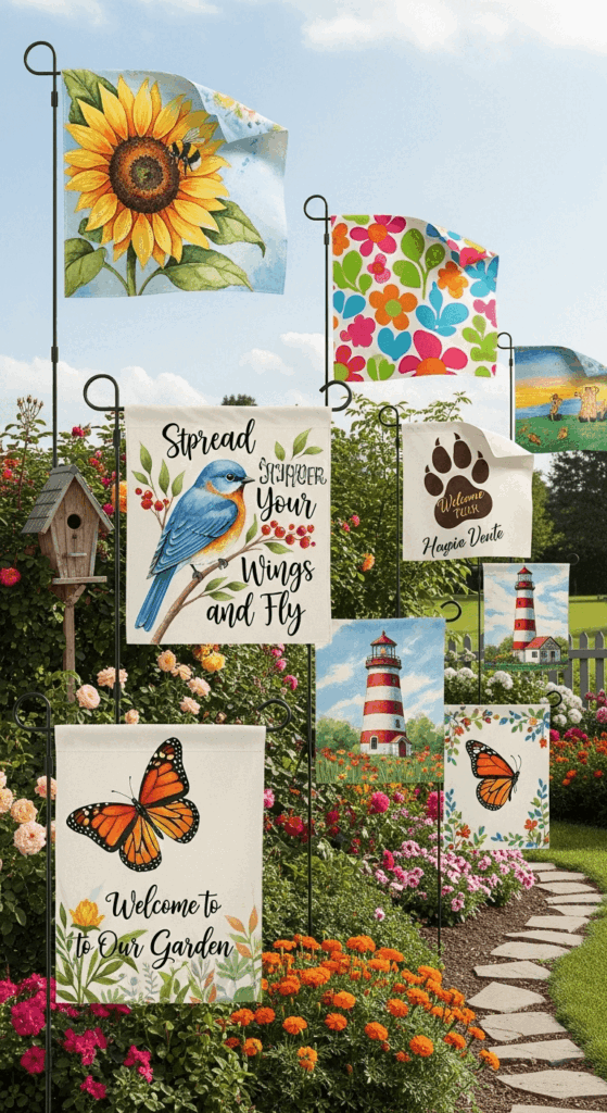 Colorful Garden Flags