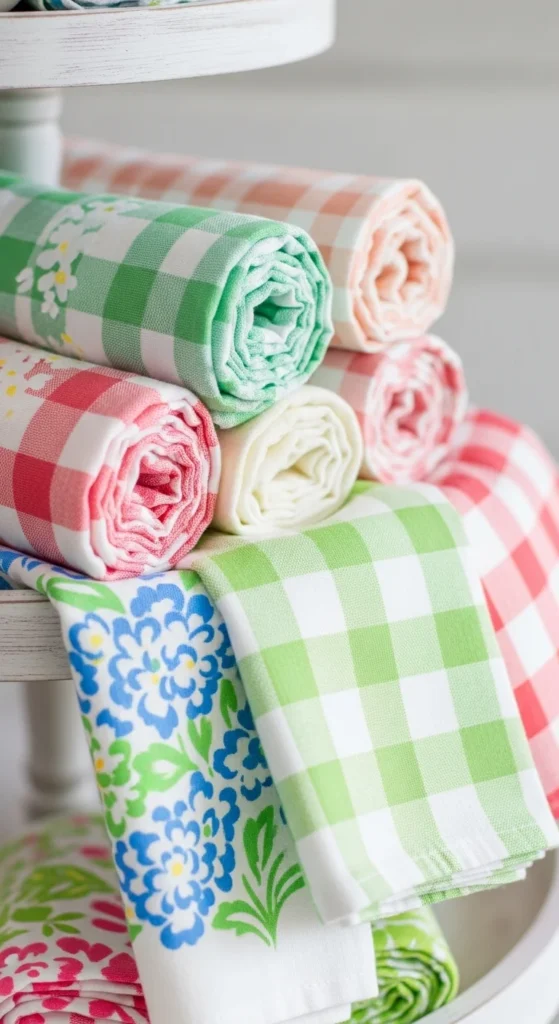 Colorful Tea Towels and Linens