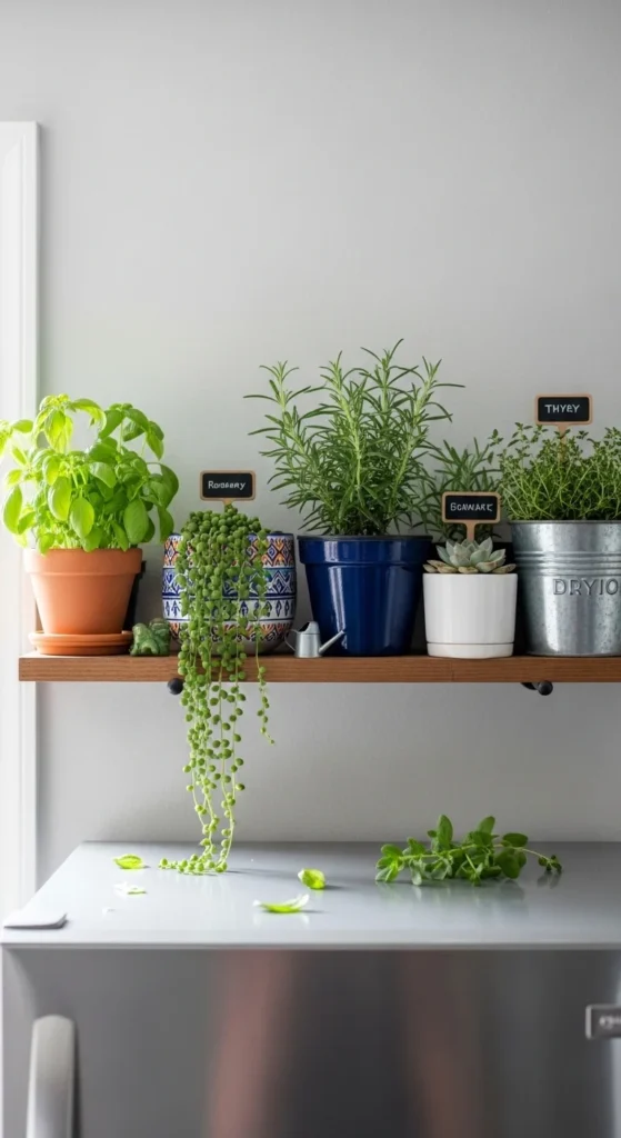 Create a Mini Herb Garden or Plant Shelf