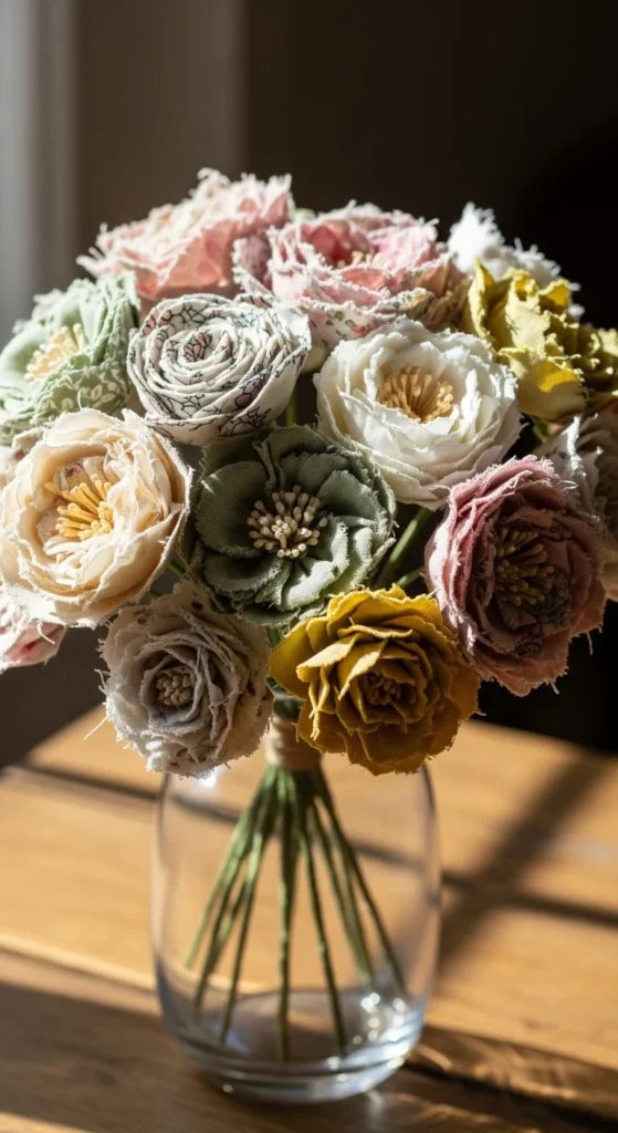 DIY Fabric Flower Bouquets