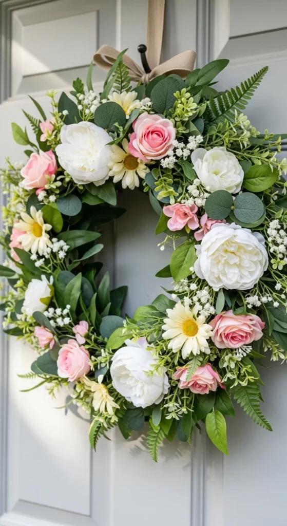 DIY Floral Wreath for the Door
