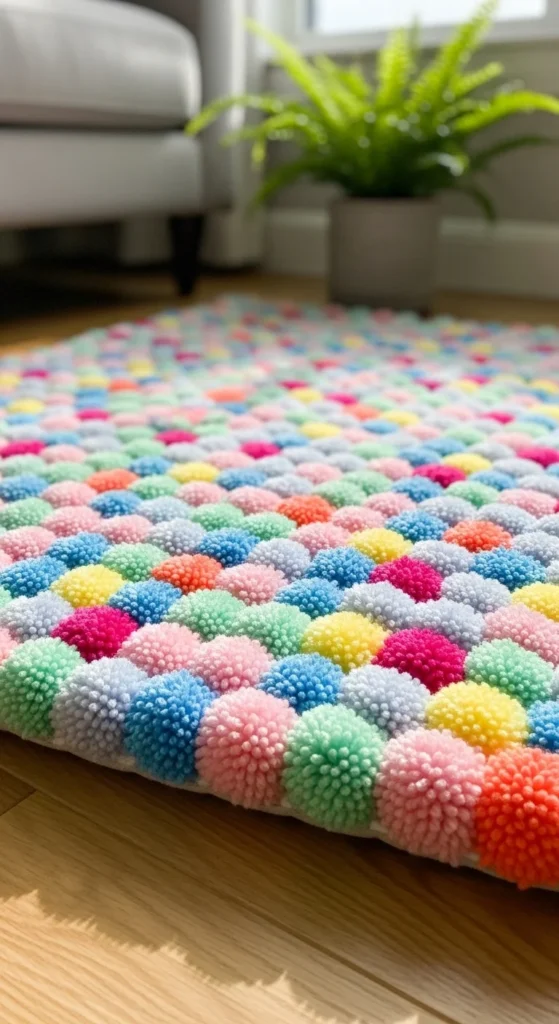 DIY Pom-Pom Rugs