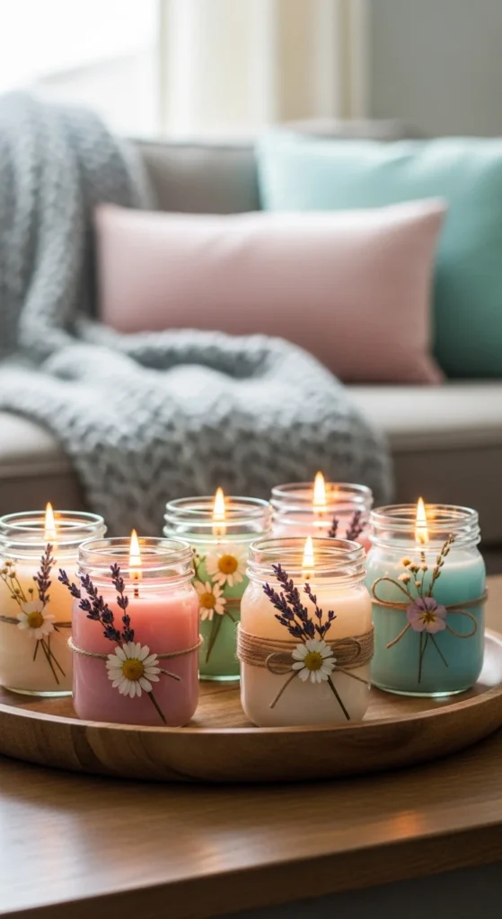 DIY Spring Candles