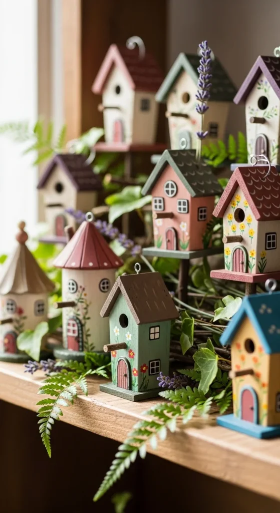 Decorative Birdhouse Display