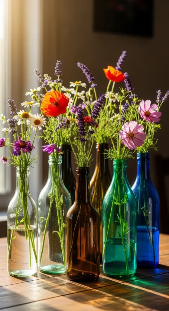 Decorative Glass Bottle Vases