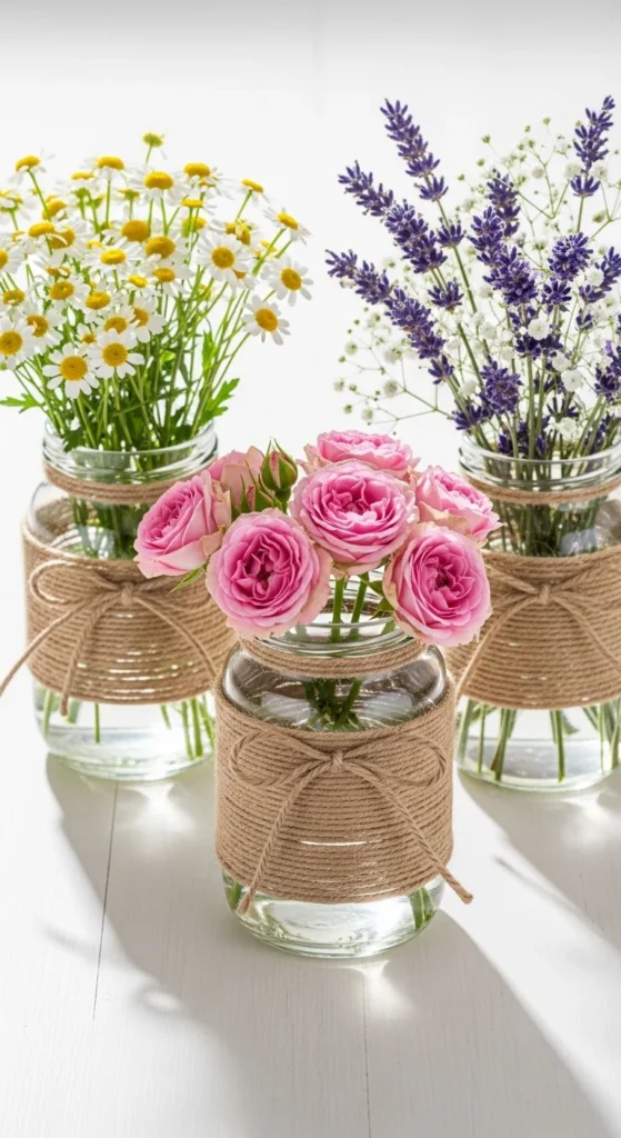 Elegant Glass Jar Vases