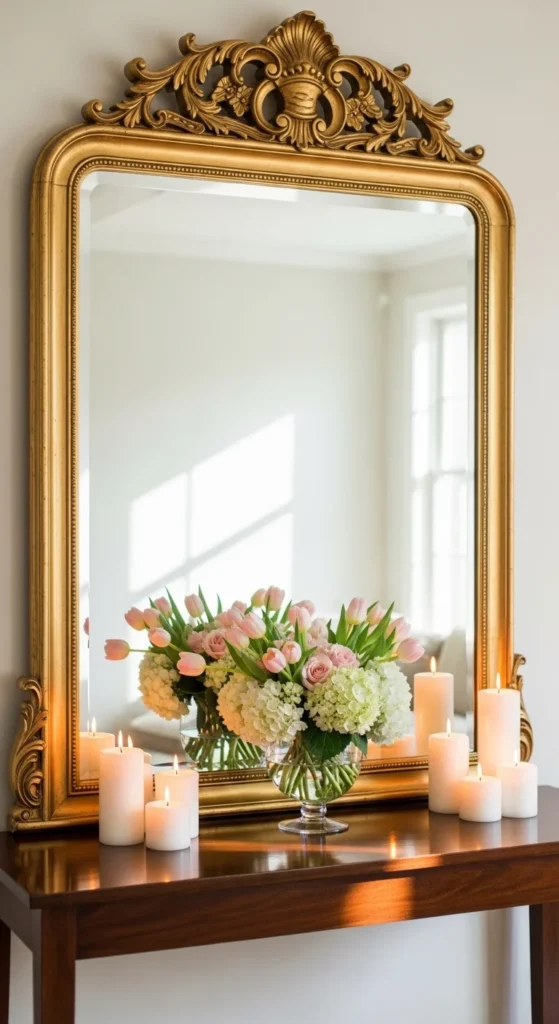 Elegant Mirror as the Focal Point