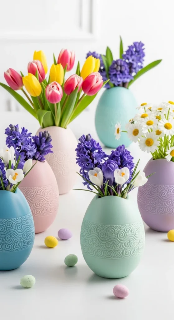 Elegant Pastel Egg Vases