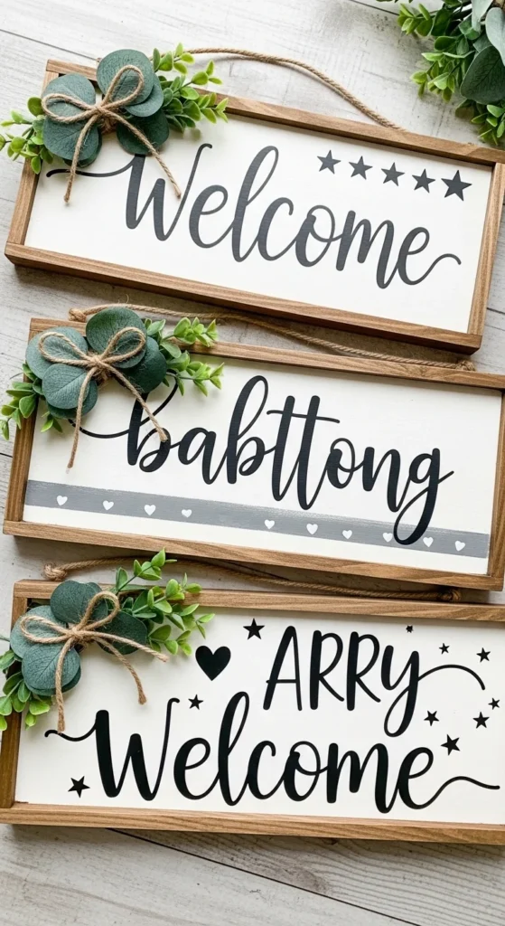 Farmhouse-Style Wooden Signs