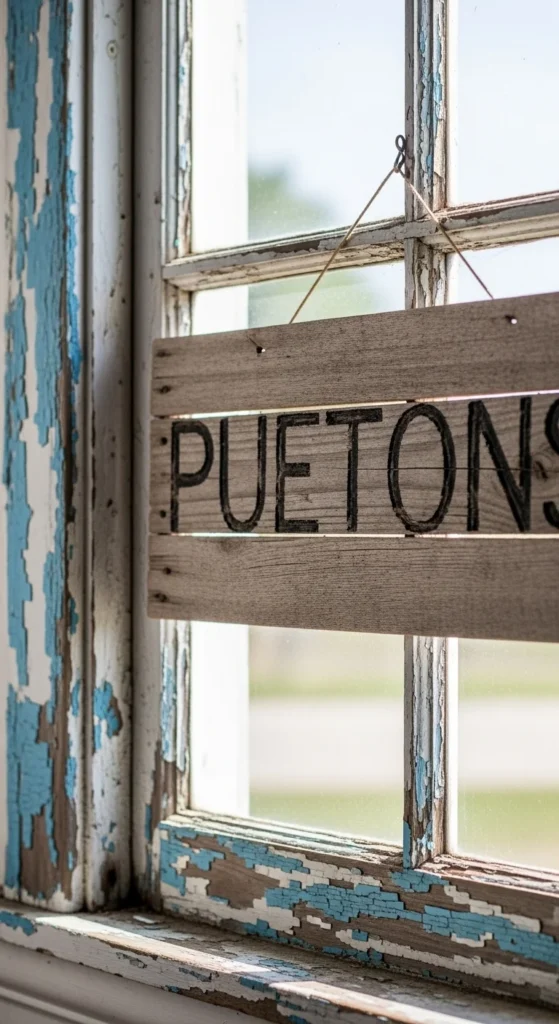 Farmhouse Window Frame Sign