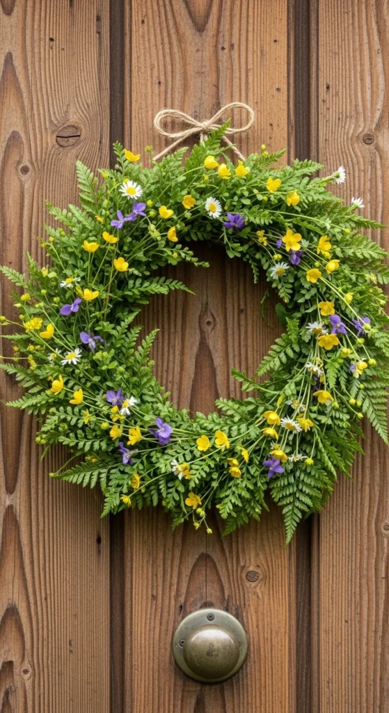 Fern and Wildflower Wreath