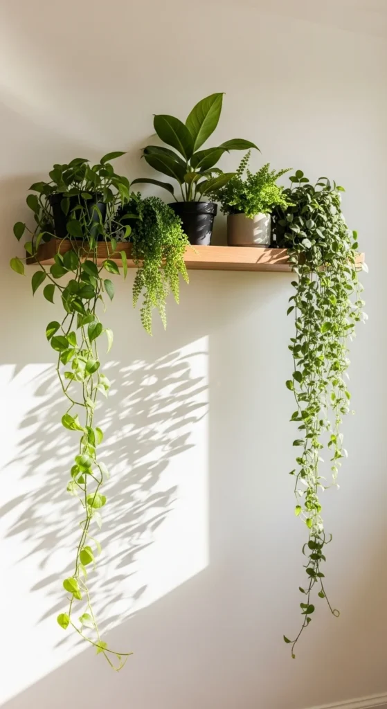 Floating Shelf Greenery