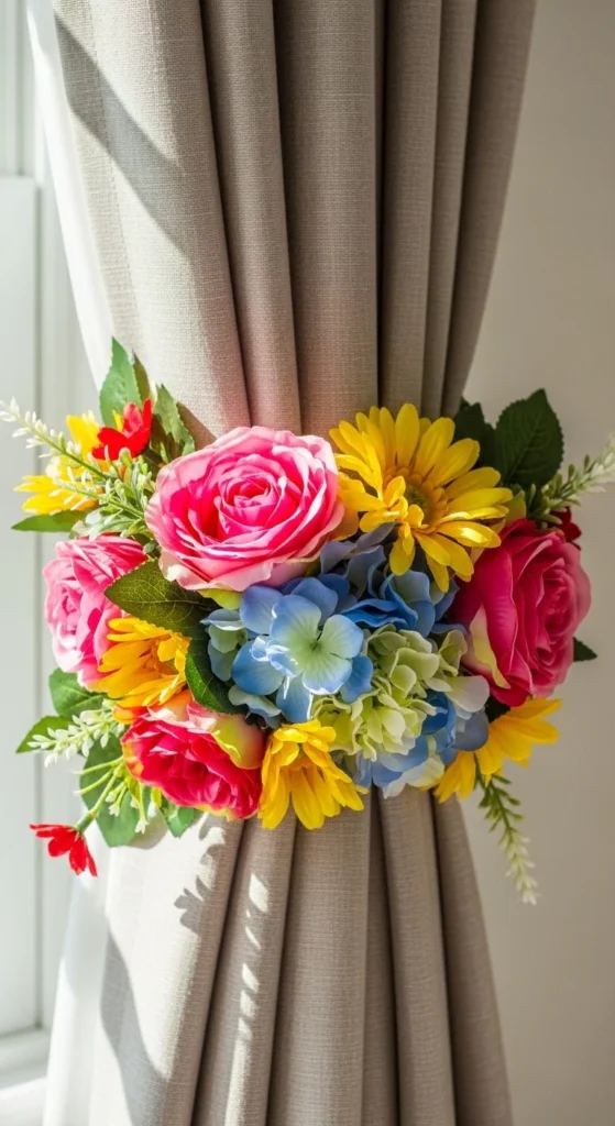 Floral Curtain Tiebacks