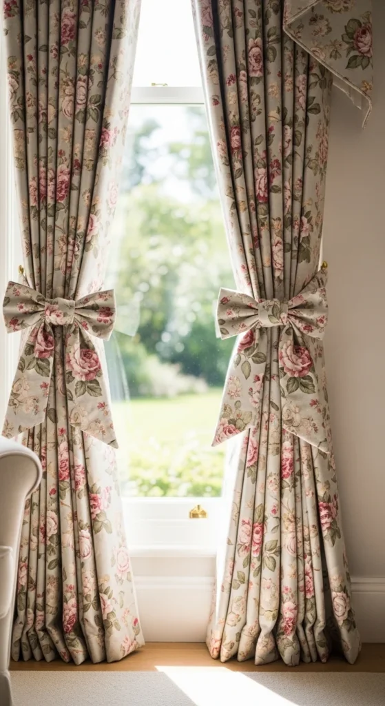 Floral Curtain Tiebacks