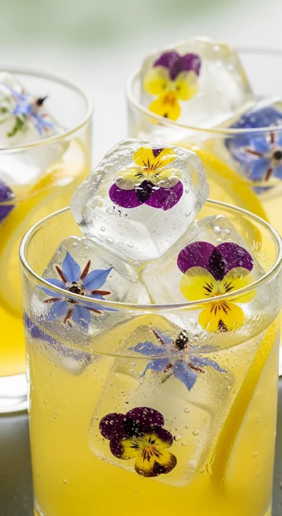 Floral Ice Cubes