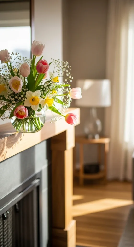 Floral Mantel Arrangements