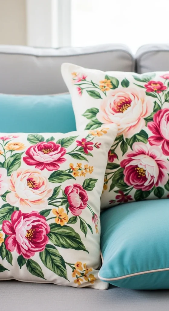 Floral Pillows and Cushions
