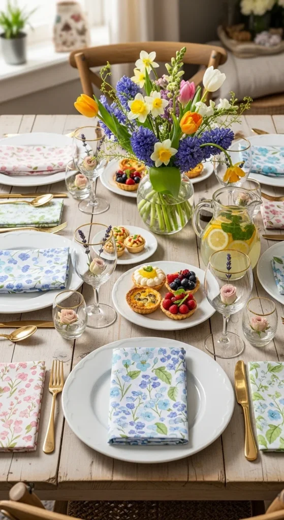 Floral-Printed Napkins