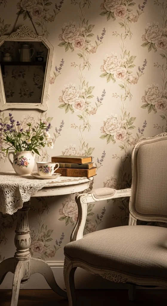 Floral Wallpaper Accents