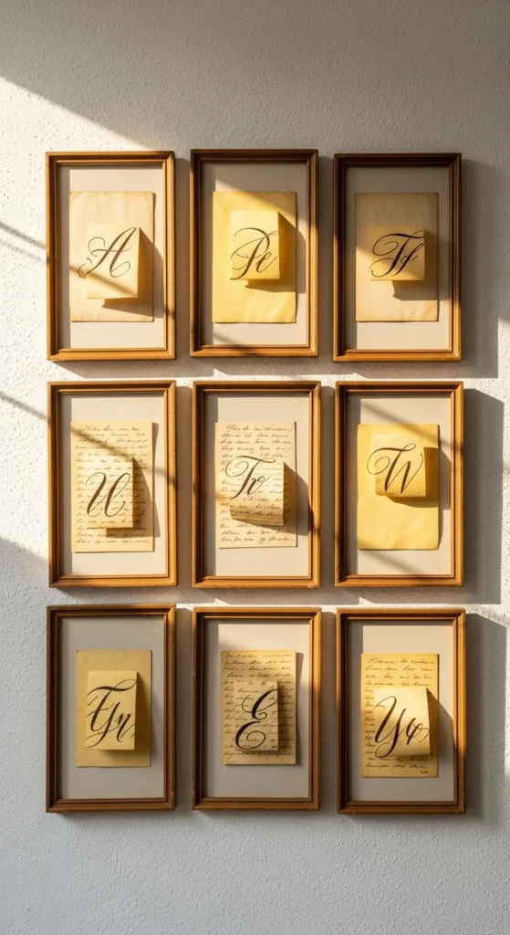 Framed Handwritten Letters