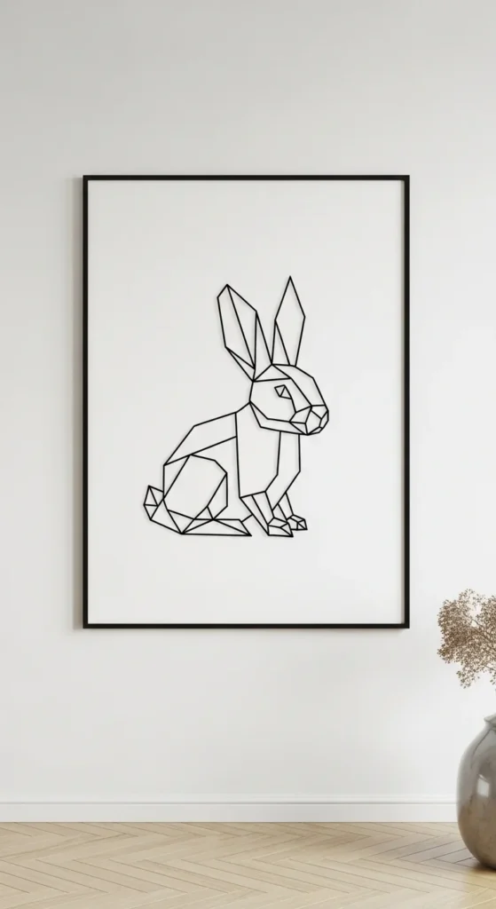 Geometric Bunny Wall Art