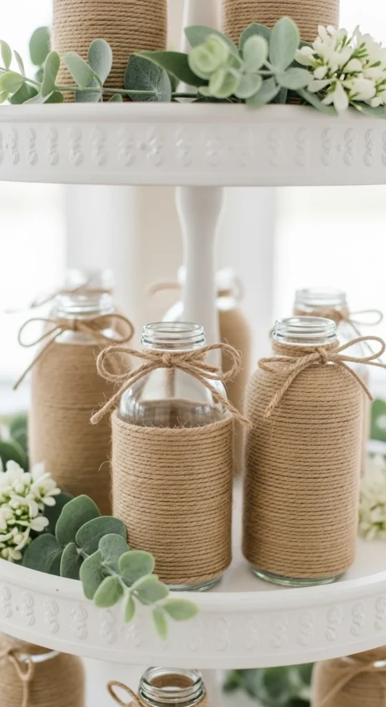 Glass Bottles with Twine