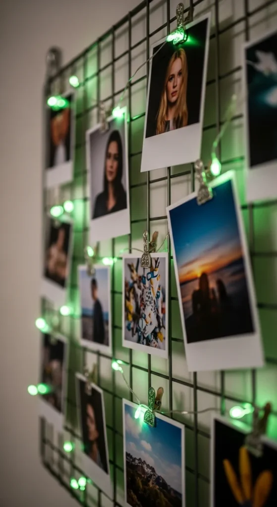 Green Lights on Wall Grids