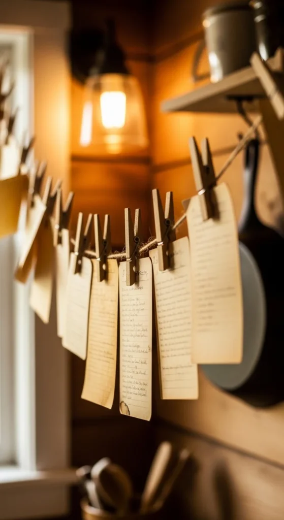 Handwritten Recipe Card Displays